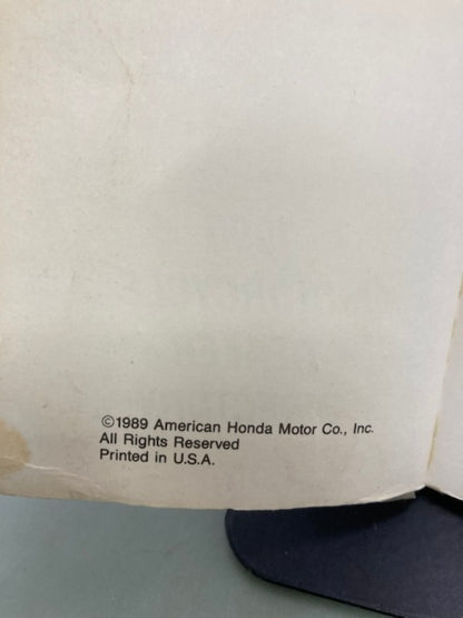 Honda F0502 1990 Motorcycle Dealer Directory '89 Genuine