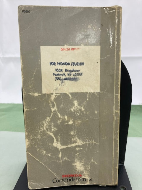 Honda F0502 1990 Motorcycle Dealer Directory '89 Genuine