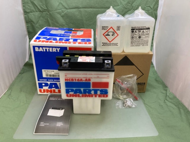 Parts Unlimited 2113-0188 12v Battery HYB16A-AB With Acid New Genuine