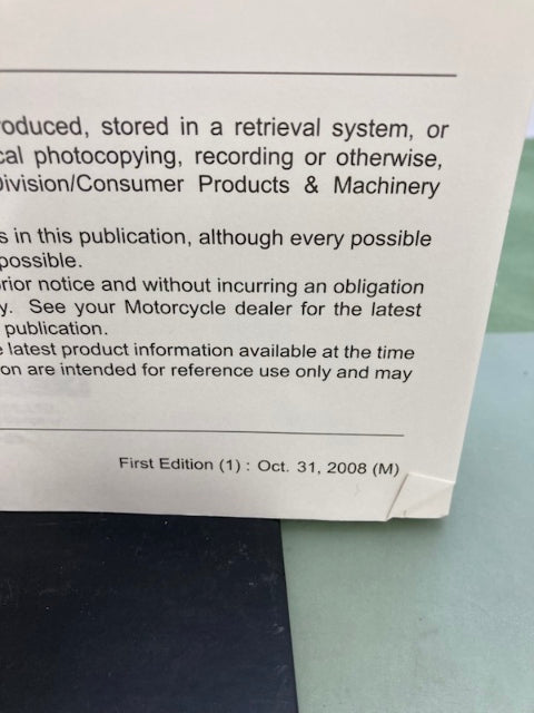 Kawasaki 99924-1417-01 Ninja ZX-6R Service Manual '08 Genuine