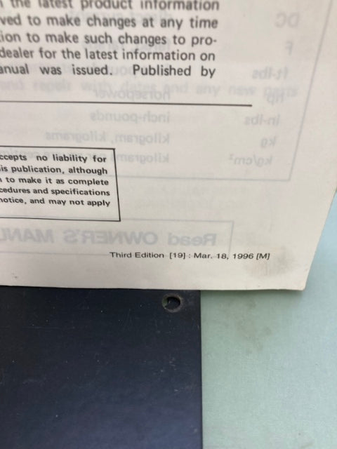 Kawasaki 99924-1026-03 KZ1000 KZ1100 Service Manual '96 Genuine