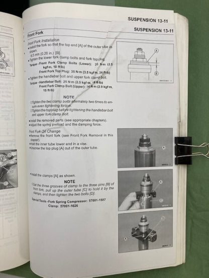 Kawasaki 99924-1345-01 Ninja ZX-6R Service Manual '04 Genuine