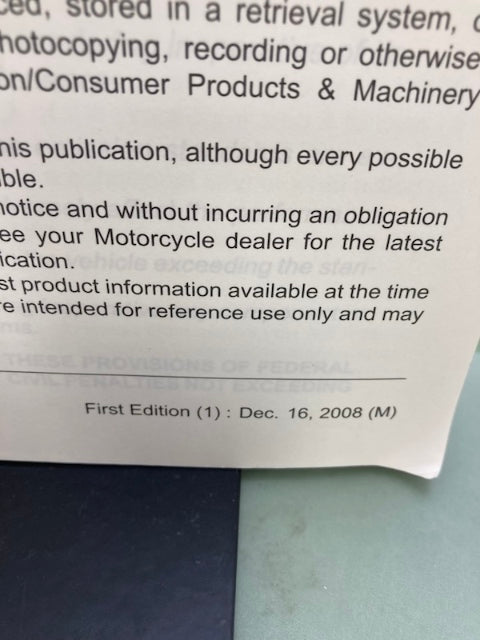 Kawasaki 99924-1419-01 Ninja 650R ER-6f ABS Service Manual '08 Genuine