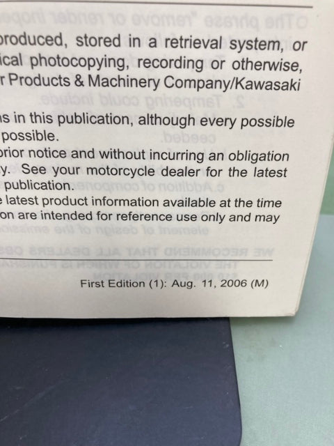 Kawasaki 99924-1373-01 Vulcan900 VN900 Custom Service Manual '06 Genuine