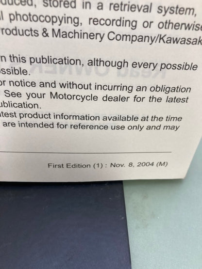 Kawasaki 99924-1344-01 Z750S Service Manual '04 Genuine
