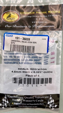 Kibblewhite Precision 71014-4 Seals, Red Viton 4.5mm x 0.321"  4pack New Genuine