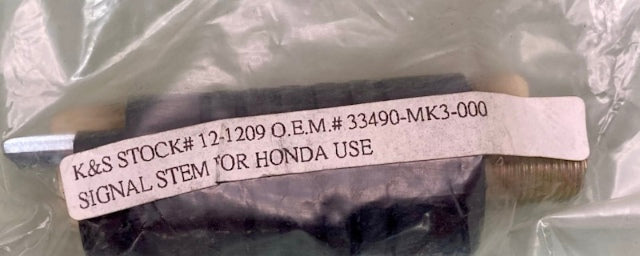 K&S 12-1209 Turn Signal Stem, Honda 33490-MK3-000 VF LT New Genuine