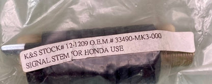K&S 12-1209 Turn Signal Stem, Honda 33490-MK3-000 VF LT New Genuine