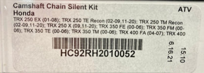 Hotcams HC92RH2010052 Camshaft Chain Silent Kit Honda New Genuine