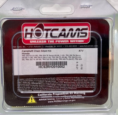 Hotcams HC92RH2010052 Camshaft Chain Silent Kit Honda New Genuine