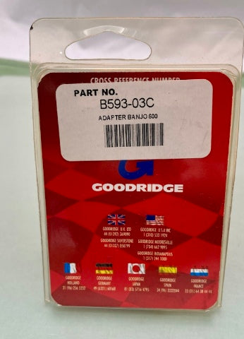 Goodridge B593-03C Adapter Banjo 600 New Genuine
