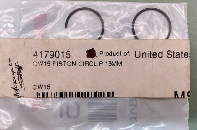 Wiseco CW15 SS Piston Circlip 15mm New Genuine