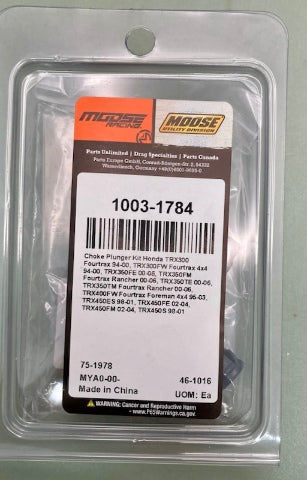 Moose Racing 1003-1784 Choke Plunger Kit, Honda New Genuine