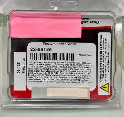 A11Ba11s 22-56125 Fork Seal & Dust Seal Kit, Harley New Genuine