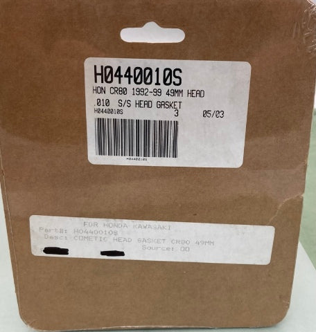 Cometic H0440010S .010 S/S Head Gasket, Hon CR80 92'-99' 49mm Head New Genuine
