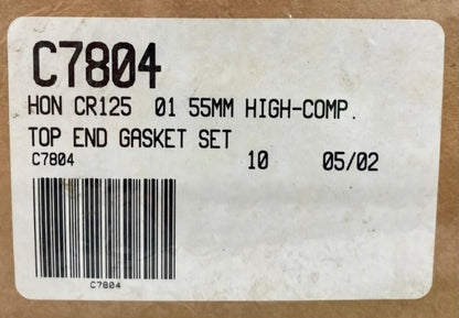 Cometic C7804 Top End Gasket Kit, Hon CR125 01 55mm High-Comp New Genuine