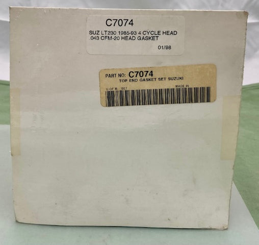 Cometic C7074 Top End Gasket Set, Suz 85'-93 4cycle .043 CFM-20 New Genuine