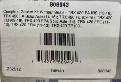 Vertex Gasket 808943 Winderosa Gasket Kit Without Seals, Hon TRX420 New Genuine