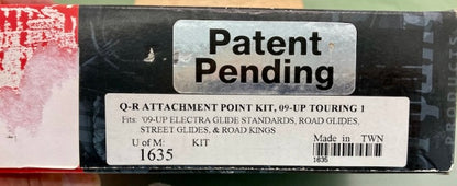 Kuryakyn 1635 Q-R Attachment Point Kit, 09'-Up Touring New Genuine