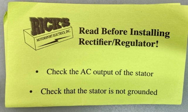 Ricks Motorsport Electric 10-106 Rectifier/Regulator New Genuine