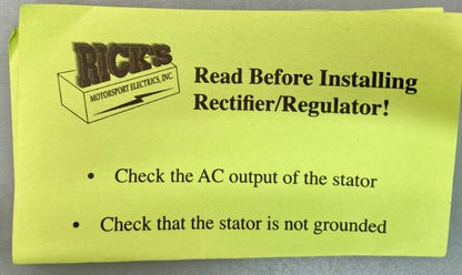 Ricks Motorsport Electric 10-106 Rectifier/Regulator New Genuine