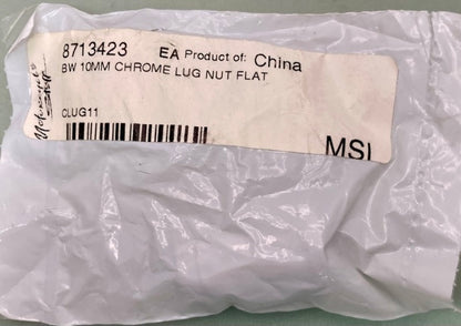 Qty 4 Motorcycle Stuff 8713423 BW 10mm Chrome Lug Nut Flat New Genuine