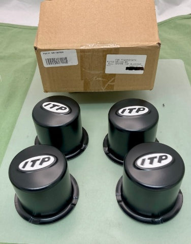 ITP SM130BBX Black Aluminum Canter Wheel Cap, 4PK New Genuine