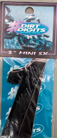 Dirt Digits SX33B-1 Mini SX  3"Black #1, Pk of 3 New Genuine