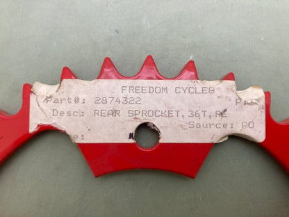 Polaris 2874322 Red Sprocket 36T New Replaces