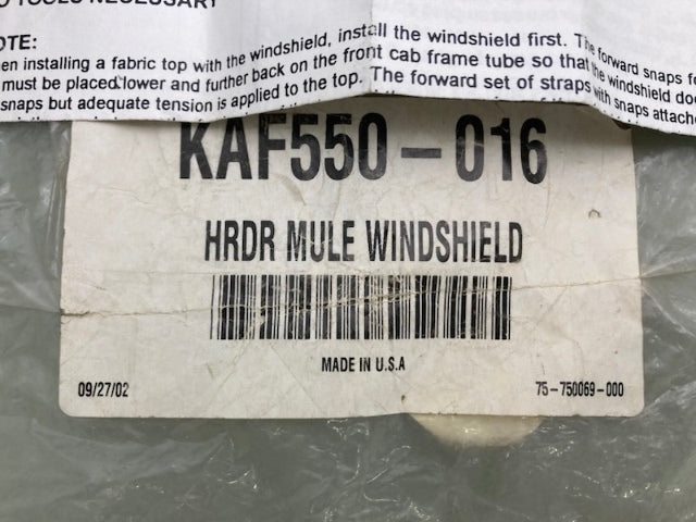 Kawasaki KAF550-016 Mule Windshield Hardware New Genuine