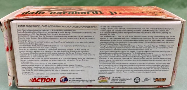 Action 1:64 Dale Earnhardt JR. #8 Budweiser 1999 Monte Carlo New