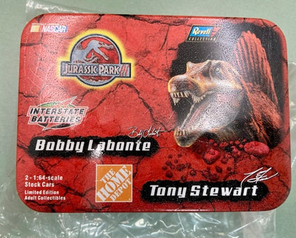 Action/Revell 2-1:64 Jurassic Park III Tin Set Bobby Labonte And Tony Stewart New