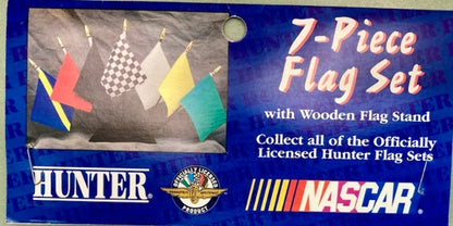 Hunter 7-Piece NASCAR Desk Flag Set Racing Signal Flags with Base