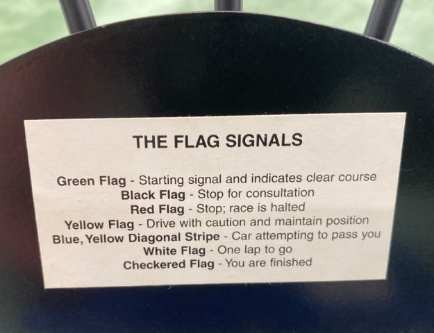 Hunter 7-Piece NASCAR Desk Flag Set Racing Signal Flags with Base
