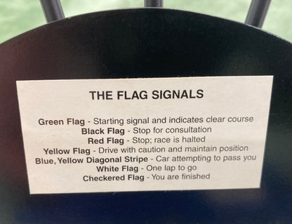 Hunter 7-Piece NASCAR Desk Flag Set Racing Signal Flags with Base