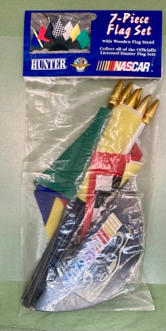 Hunter 7-Piece NASCAR Desk Flag Set Racing Signal Flags with Base