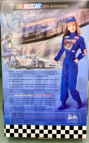 Mattel 20442 Barbie NASCAR Doll 50th Anniversary Collector Edition 1948-1998 New