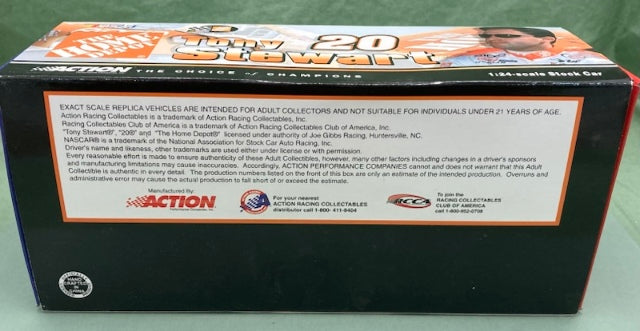 Action 1:24 Tony Stewart #20 Home Depot 2001 Grand Prix 101149 New