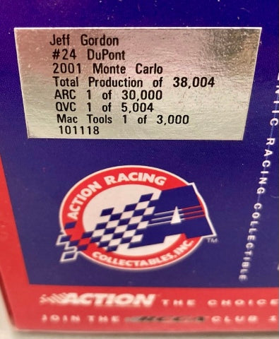 Action 1:24 Jeff Gordon #24 DuPont 2001 Monte Carlo New