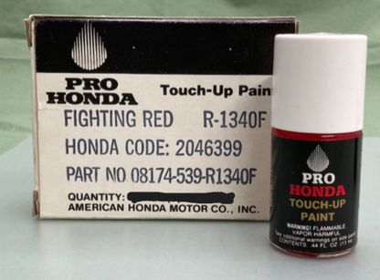 Honda 2046399 Fighting Red Touch-Up Paint 08174-539-R1340F New Genuine