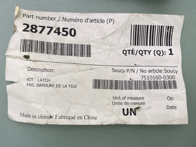 Polaris 2877450 Latch New Genuine
