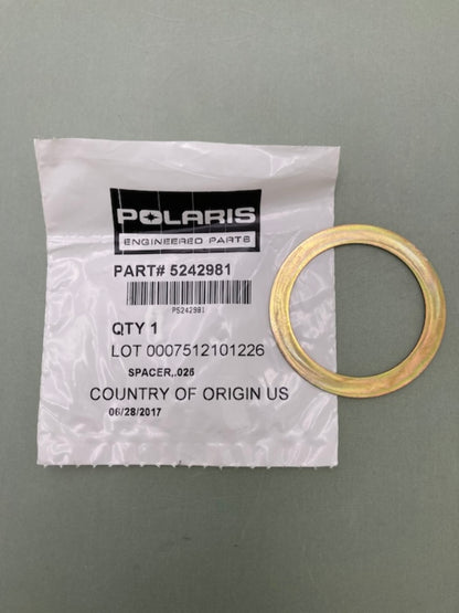 Qty 2 Polaris 5242981 Spacer 0.025 New Genuine