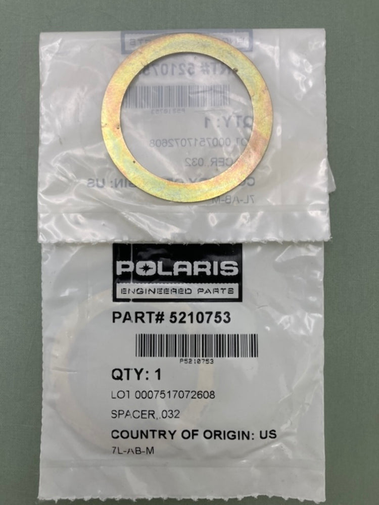 Qty 2 Polaris 5210753 Spacer .032 New Genuine
