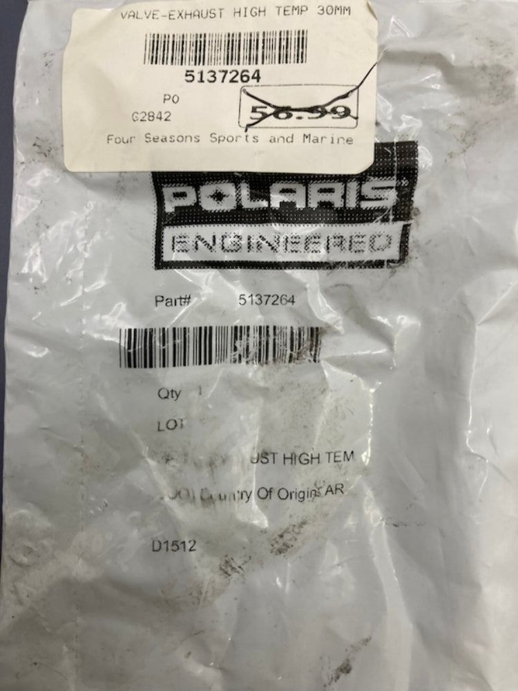 Polaris 5137264 Exhaust Valve 30mm New Genuine