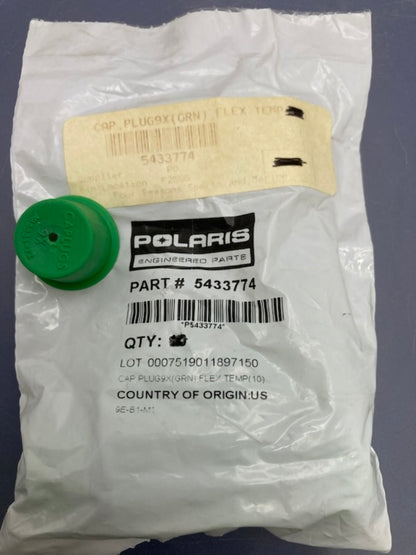 Qty 2 Polaris 2205308 Green Plug 9X Cap Flex Temp New Genuine