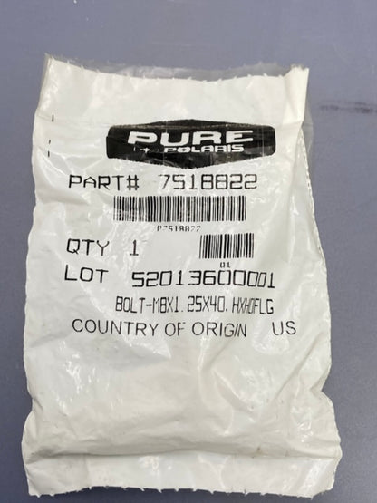 Polaris 7518822 Hex Flange Bolt M8x1.25x40 New Genuine