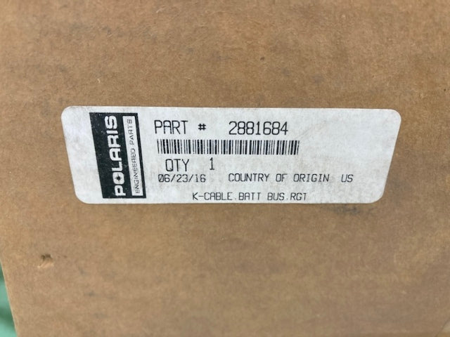 Polaris 2881684 K-Cable, Batt, Bus, Rgt New Genuine