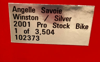 Action 1:9 Angelle Seeling Winston / Sliver 2001 Pro Stock Bike New