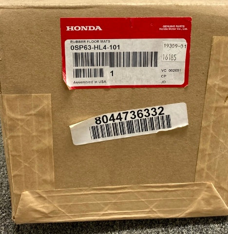 Honda 0SP63-HL4-101 Rubber Floor Mat Pioneer 1000 3P & 5P New Genuine