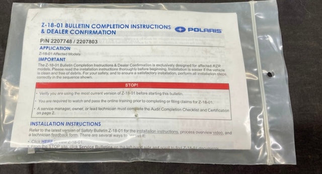 Polaris 2207803 K-Service, Heatshield, Rzr, 1000 New Genuine